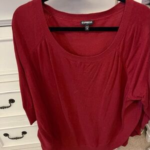 Express Burgundy Knit Top Women’s Med